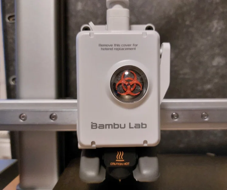 Bánh xe đùn nhựa biểu tượng Biohazard cho máy in Bambu Lab A1/A1 Mini - Image 1