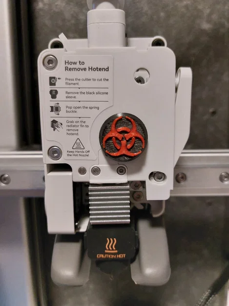 Bánh xe đùn nhựa biểu tượng Biohazard cho máy in Bambu Lab A1/A1 Mini - Image 2