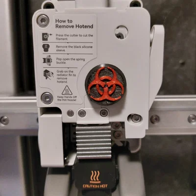 Bánh xe đùn nhựa biểu tượng Biohazard cho máy in Bambu Lab A1/A1 Mini