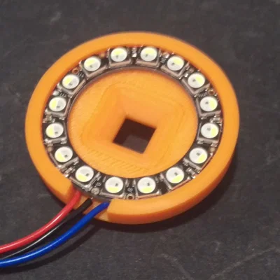 Ốp che mount camera Raspberry Pi dạng khớp nối kèm ring light