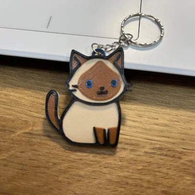 Móc Khóa Mèo Xiêm Dễ Thương Mắt Xanh