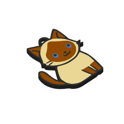 Móc Khóa Mèo Xiêm Dễ Thương Mắt Xanh