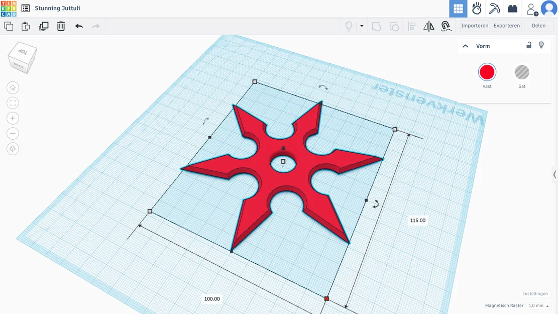 Mô hình phi tiêu Ninja Star 3D dễ in cho người mới bắt đầu - Image 2