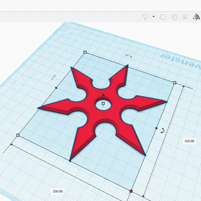 Mô hình phi tiêu Ninja Star 3D dễ in cho người mới bắt đầu
