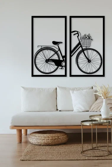 Tranh treo tường 3D nghệ thuật hình xe đạp độc đáo - Image 1
