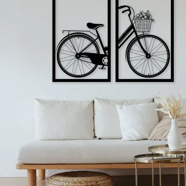 Tranh treo tường 3D nghệ thuật hình xe đạp độc đáo