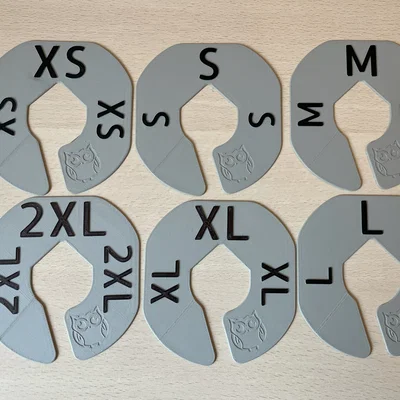 Vách chia size quần áo (Clothing Size Dividers)