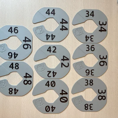 Vách chia size quần áo (Clothing Size Dividers)