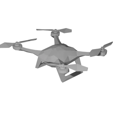 Mô hình Drone Quadcopter phong cách Low Poly (File in 3D)