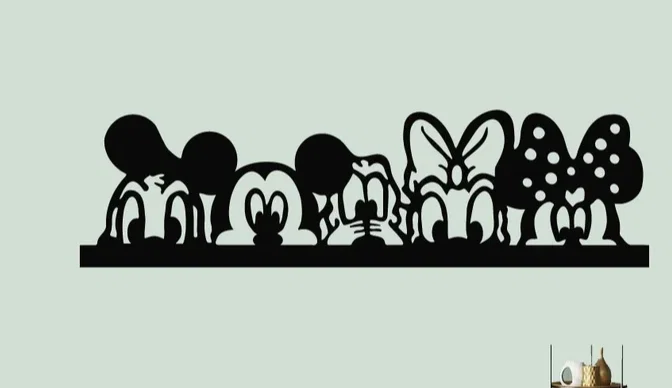 Mẫu in 3D tranh tường Mickey Mouse và bạn bè độc đáo cho bé - Image 1