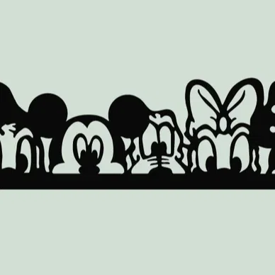 Mẫu in 3D tranh tường Mickey Mouse và bạn bè độc đáo cho bé