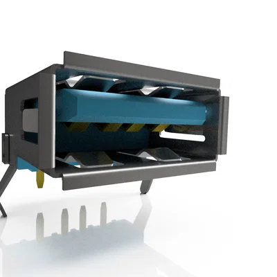 Mô hình 3D cổng USB A Female tỉ lệ 1:1 cho thiết kế điện tử