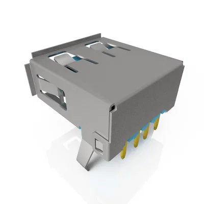 Mô hình 3D cổng USB A Female tỉ lệ 1:1 cho thiết kế điện tử