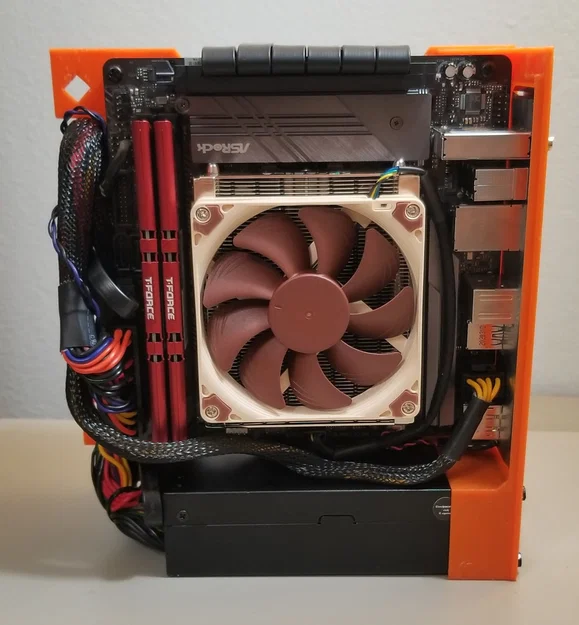 Case Mini ITX 4.7L in dễ (2 mảnh), sandwich, không cần thread insert/standoff/feet - Image 4