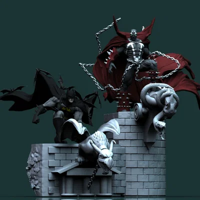 Mô hình Spawn Gargoyle (Nằm trong diorama Batman) - Fanart truyện tranh