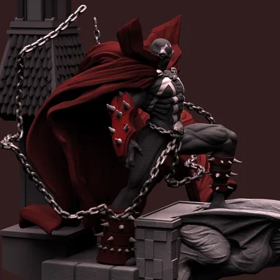 Mô hình Spawn Gargoyle (Nằm trong diorama Batman) - Fanart truyện tranh