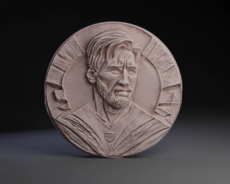 Mô hình phù điêu tròn Lionel Messi 3D dành cho fan bóng đá - Image 1