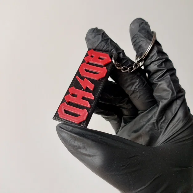 Móc khóa ADHD phong cách ACDC - File in 3D dễ in, cá tính - Image 3