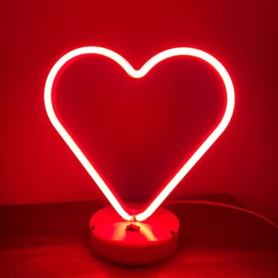 Desktop Neon Heart – Trái tim neon để bàn