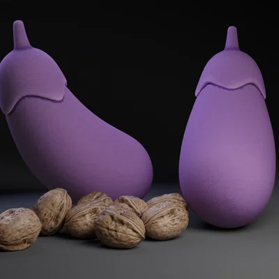 Mô hình 3D Eggplant Emoji trang trí cực chất và dễ in