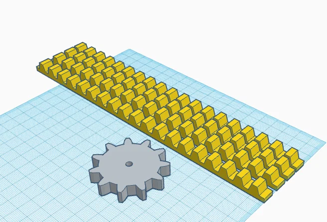 Bộ truyền động thanh răng và bánh răng Rack and Pinion in 3D - Image 1