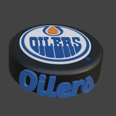Mô hình đĩa khúc côn cầu Edmonton Oilers 3D độc đáo
