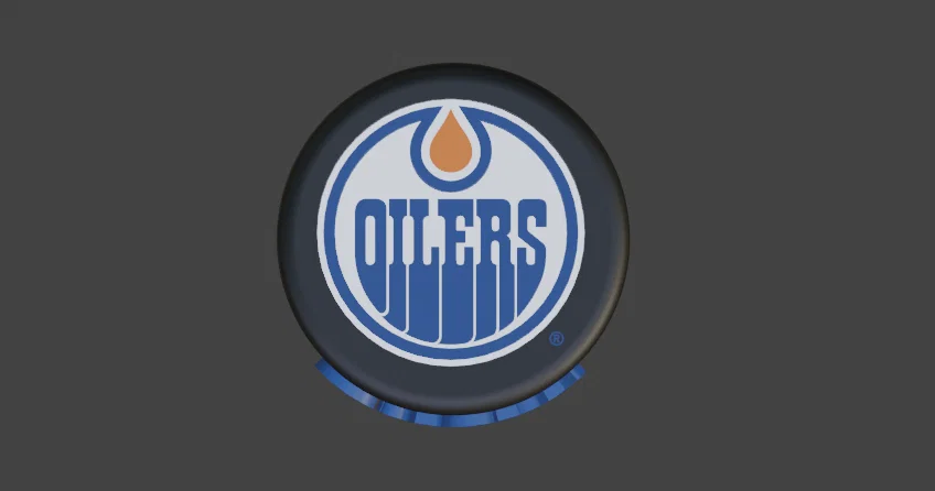 Mô hình đĩa khúc côn cầu Edmonton Oilers 3D độc đáo - Image 2