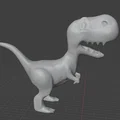 Mô hình Happy T-Rex đáng yêu cho máy in 3D - Thumbnail 3