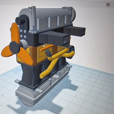 Mô hình in 3D xe đua cổ điển Fiat S76 The Beast 1910