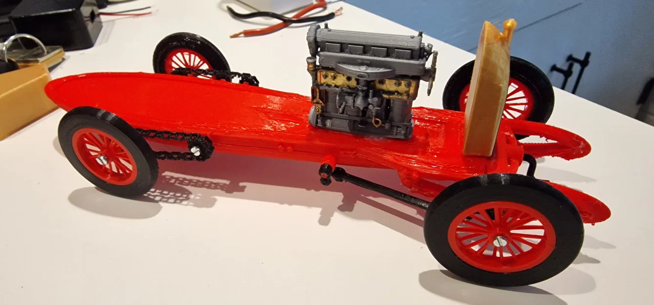 Mô hình in 3D xe đua cổ điển Fiat S76 The Beast 1910 - Image 5