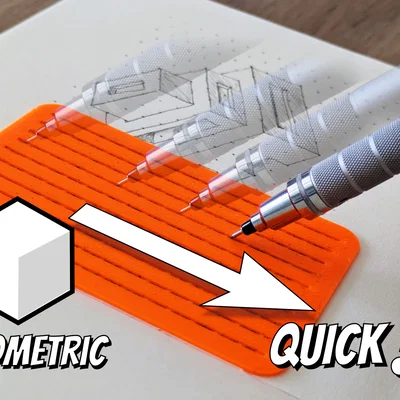 Template lưới chấm isometric vẽ phối cảnh nhanh – Tùy chỉnh được
