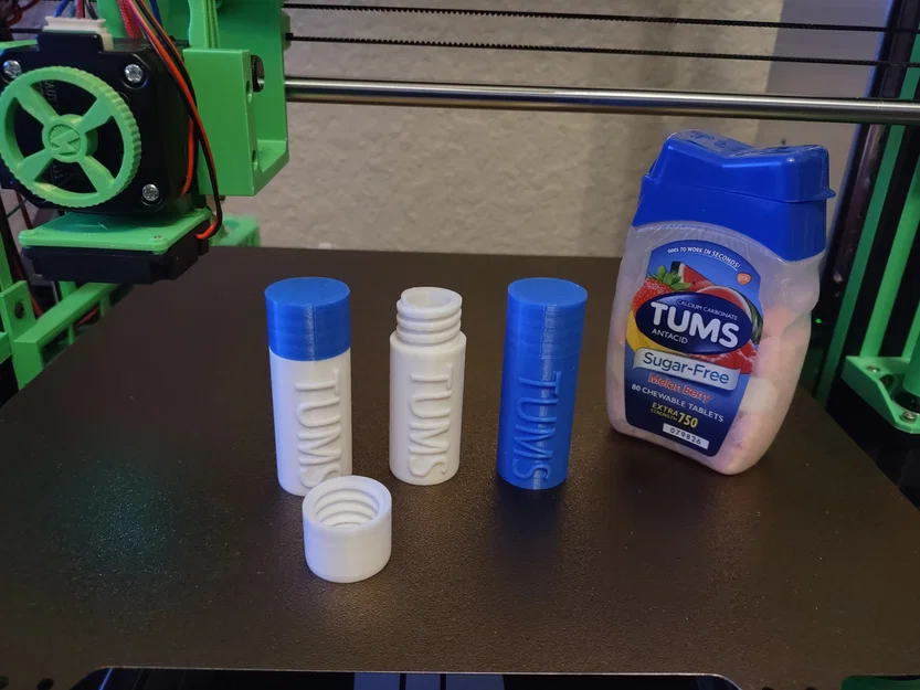 Hộp đựng thuốc Tums mini tiện lợi mang theo du lịch (in 3D) - Image 1