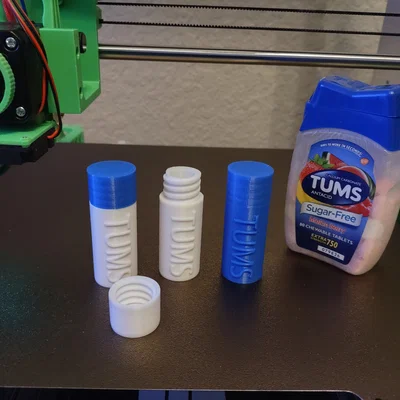 Hộp đựng thuốc Tums mini tiện lợi mang theo du lịch (in 3D)