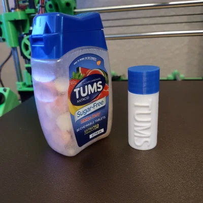 Hộp đựng thuốc Tums mini tiện lợi mang theo du lịch (in 3D)
