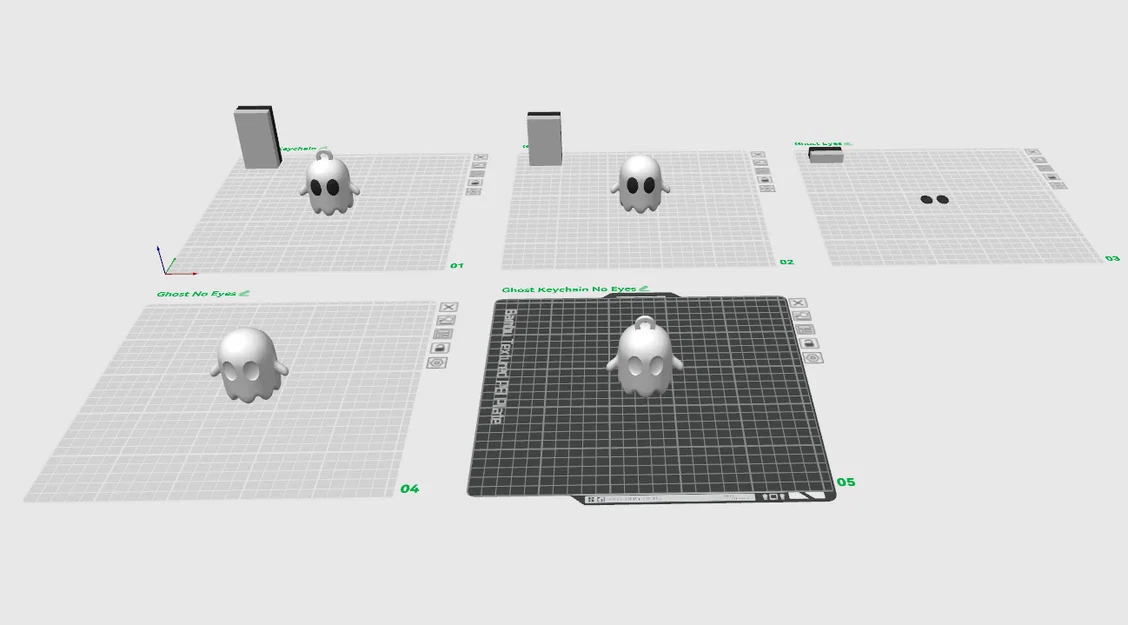 Móc khóa ma nhỏ đáng yêu - Cute Ghost Keychain in 3D siêu dễ - Image 2