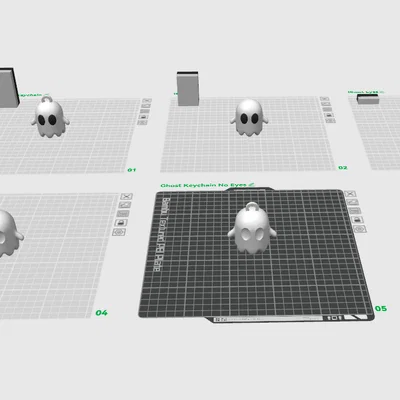 Móc khóa ma nhỏ đáng yêu - Cute Ghost Keychain in 3D siêu dễ