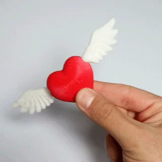 Mô hình trái tim có cánh cử động - Quà tặng 3D in nguyên khối - Image 1