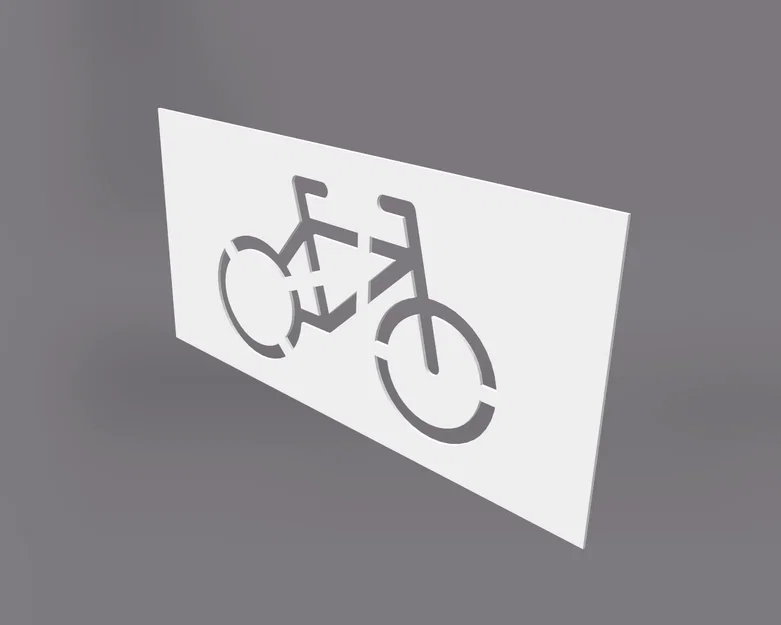 Khuôn mẫu Stencil hình xe đạp in 3D dùng để sơn phun trang trí - Image 1