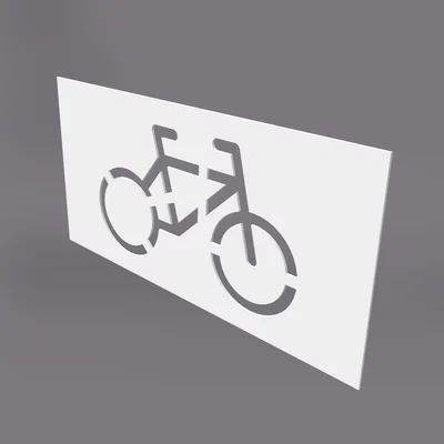Khuôn mẫu Stencil hình xe đạp in 3D dùng để sơn phun trang trí
