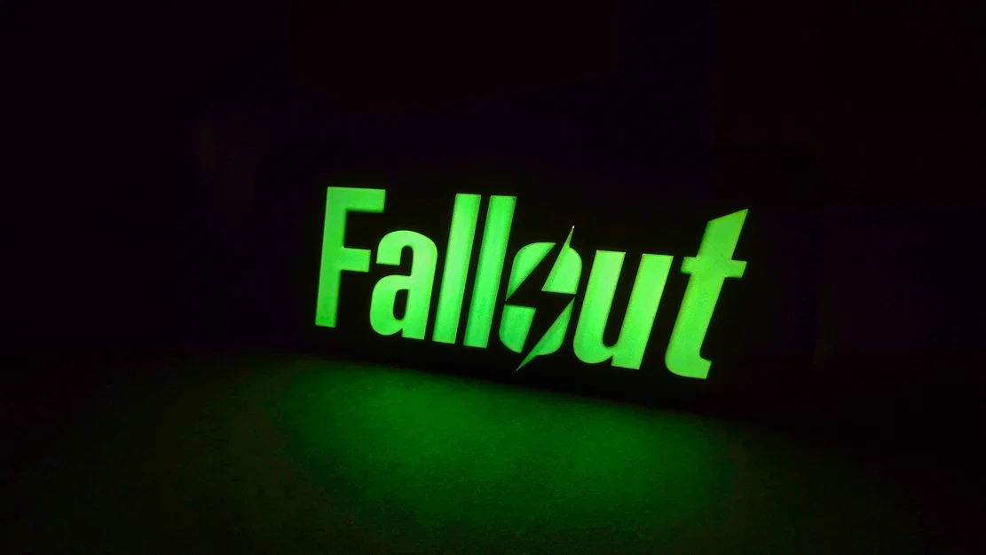 Đèn hộp logo Fallout tự in 3D trang trí góc máy cực chất - Image 1