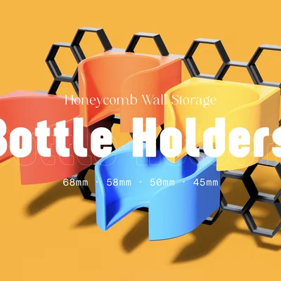 Bộ giá treo chai lọ tiện lợi cho Honeycomb Storage Wall (4 kích thước)