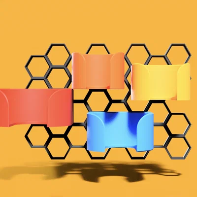 Bộ giá treo chai lọ tiện lợi cho Honeycomb Storage Wall (4 kích thước)