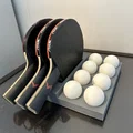 Khay đựng vợt và bóng bàn Ping Pong - Giải pháp lưu trữ 3D gọn gàng - Thumbnail 1