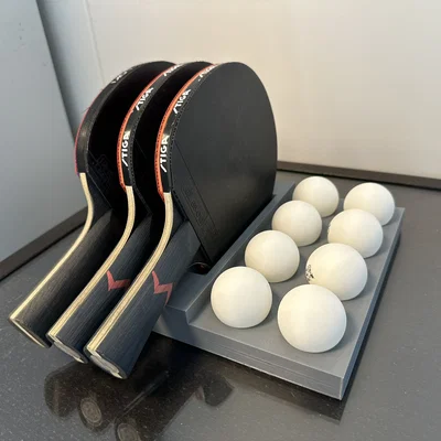 Khay đựng vợt và bóng bàn Ping Pong - Giải pháp lưu trữ 3D gọn gàng