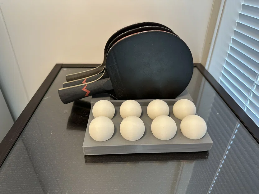 Khay đựng vợt và bóng bàn Ping Pong - Giải pháp lưu trữ 3D gọn gàng - Image 2