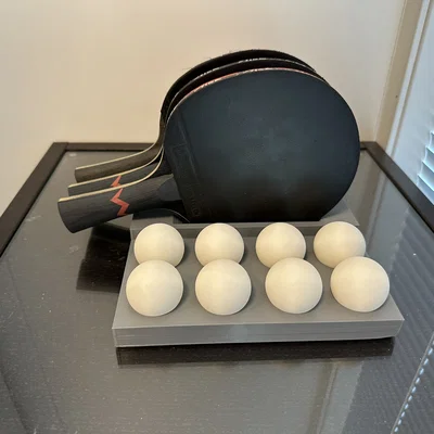 Khay đựng vợt và bóng bàn Ping Pong - Giải pháp lưu trữ 3D gọn gàng
