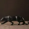 Mô hình tượng báo đen phong cách Origami Low Poly trang trí - Image 1