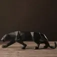 Mô hình tượng báo đen phong cách Origami Low Poly trang trí - Thumbnail 1