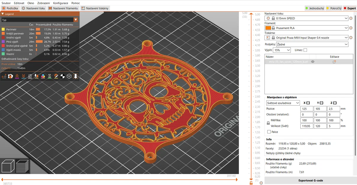 Nắp che quạt: Skull 3 (120 mm) - Image 4