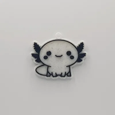 Mẫu móc khóa Axolotl dễ thương cho máy in 3D
